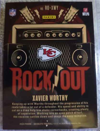 2024 Panini Absolute - Rock Out Xavier Worthy #RO-XWY (RC)