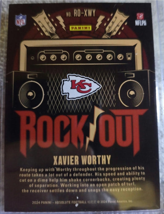 2024 Panini Absolute - Rock Out Xavier Worthy #RO-XWY (RC)