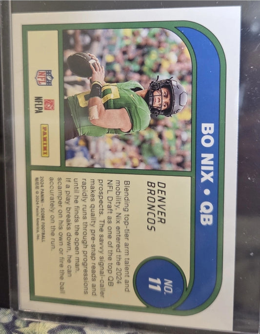 2024 Score - Nfl Draft Bo Nix #11 (RC) Protential