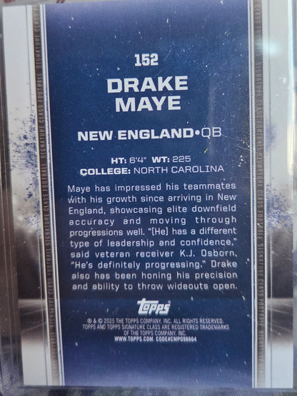 2025 Topps Signature Drake Maye (Yellow - RC)