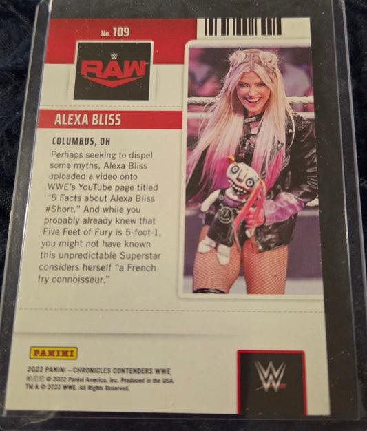 Alexa Bliss 2022 Panini Chronicles WWE Contenders Season Ticket #109