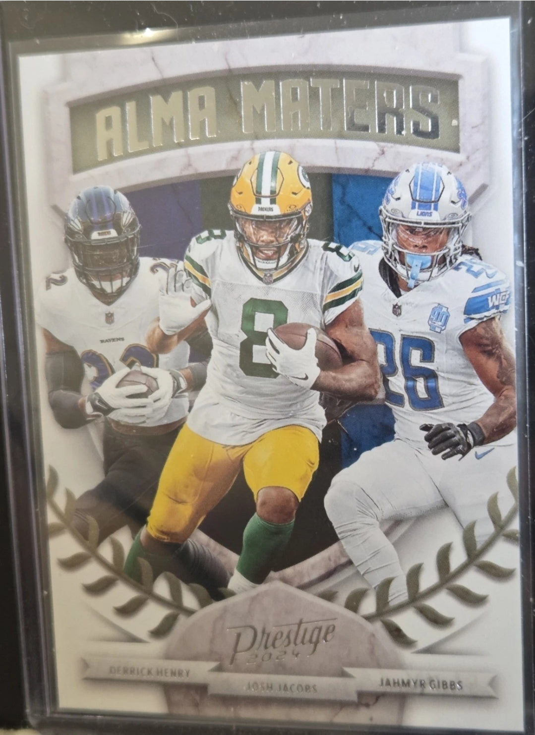 2024 Panini Prestige - Alma Maters Derrick Henry, Josh Jacobs, Jahmyr Gibbs #15