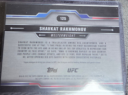 2025 Topps Chrome UFC SEPIA REFRACTOR Shavkat Rakhmonov #125