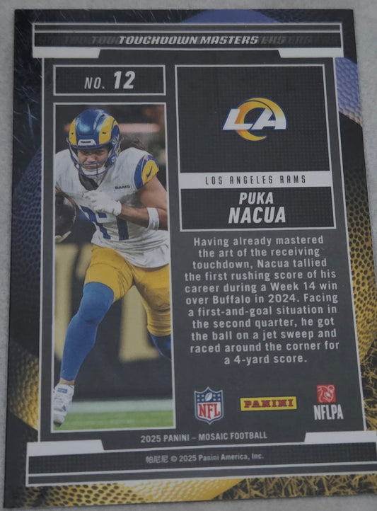 2025 Puka Nacua Touchdown Masters Panini Mosaic LA Rams #12