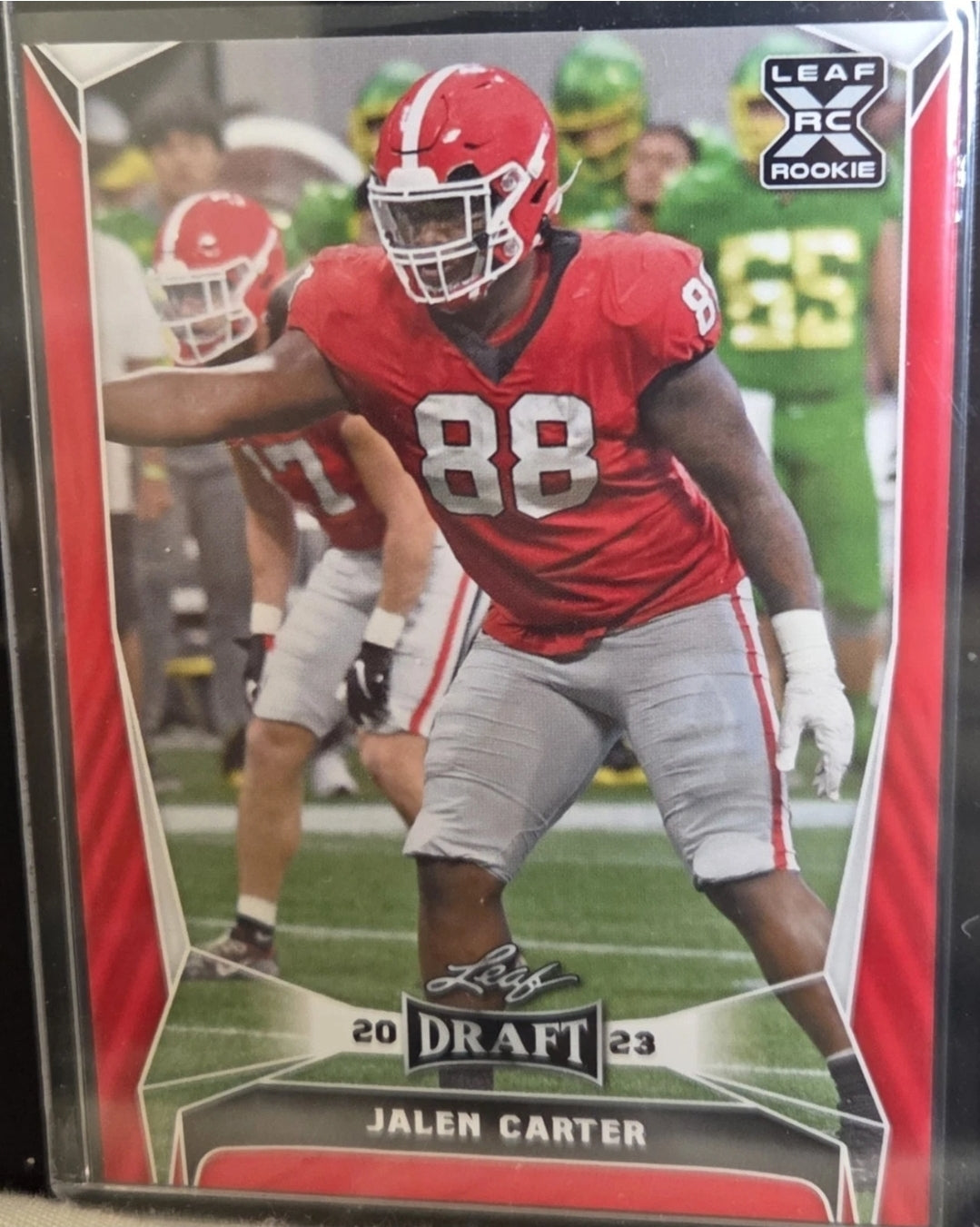 2023 Leaf Draft - Jalen Carter #52 Red (RC)