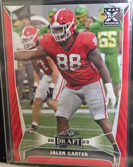 2023 Leaf Draft - Jalen Carter #52 Red (RC)