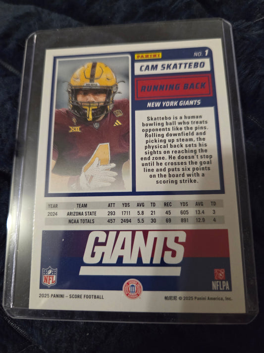 2025 Score - Rookies Cameron Skattebo #1 Pumpkin (RC)
