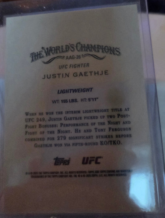 2025 Topps Chrome UFC - Allen and Ginter Justin Gaethje #AAG-26