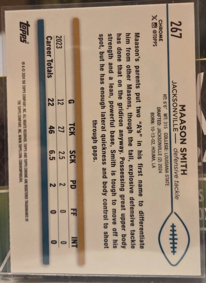 2024 Topps Chrome - Rookies Maason Smith #267 Pink Refractor (RC)