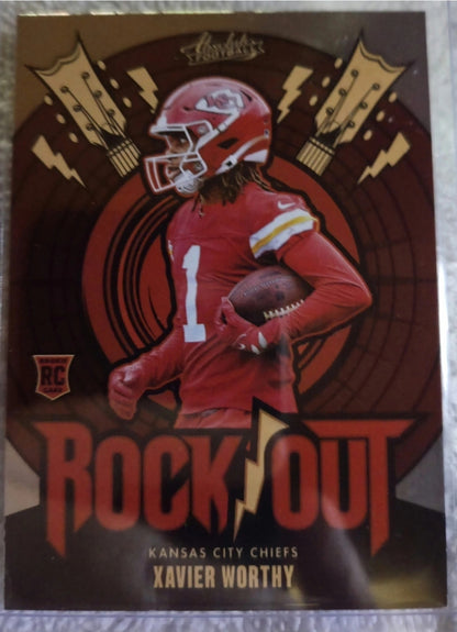 2024 Panini Absolute - Rock Out Xavier Worthy #RO-XWY (RC)