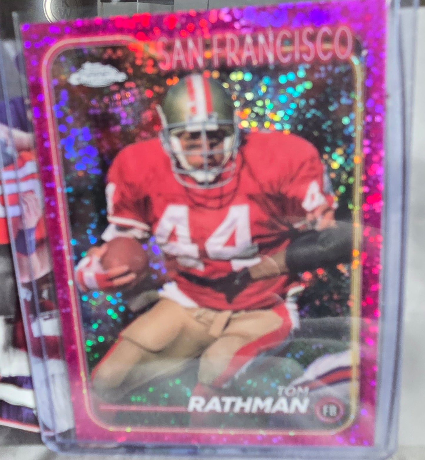 2024 Topps Chrome Magenta Speckle Refractor Tom Rathman /399