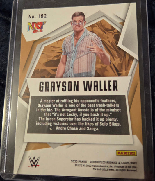 2022 Panini Chronicles WWE Rookies and Stars Grayson Waller #182 RC