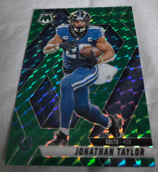 2025 Panini Mosaic Jonathan Taylor Green Mosaic #235 Prizm