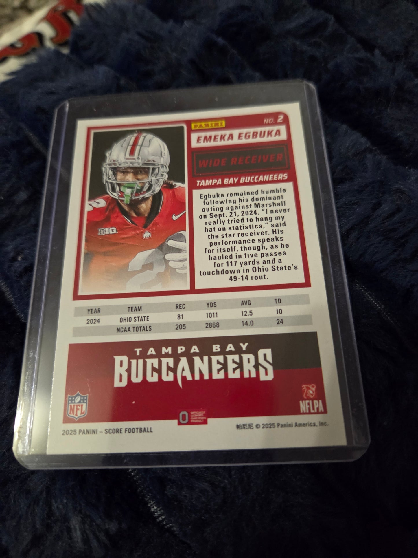 2025 Score Emeka Egbuka Rookie