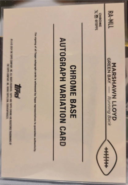 2024 Topps Chrome - Rookie Autographs Marshawn Lloyd #RA-MLL (AU, RC)