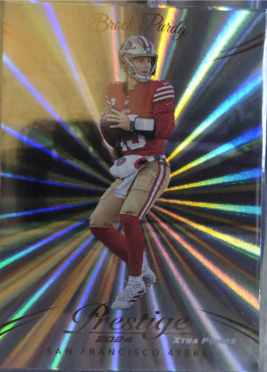 2024 Panini Prestige - Brock Purdy #257 Xtra Points Sunburst