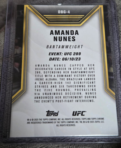 2025 Topps Chrome UFC Dare to Be Great Amanda Nunes