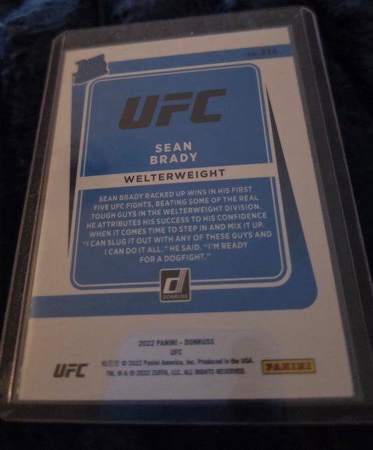 2022 Donruss UFC - Rated Rookie Sean Brady #214 (RC)