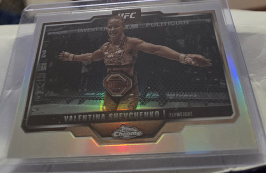 2025 Topps Chrome UFC - Valentina Shevchenko #166 Sepia Refractor
