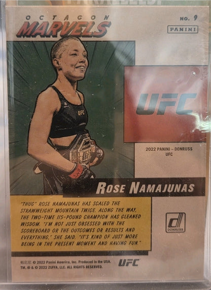 2022 Donruss Crunch Time Rose Namajunas #7 AND Octagon Marvels Rose Namajunas #9