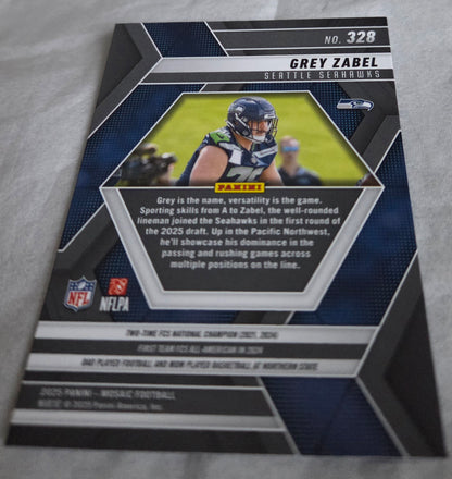 2025 Mosaic Grey Zabel Base Rookie Card #328