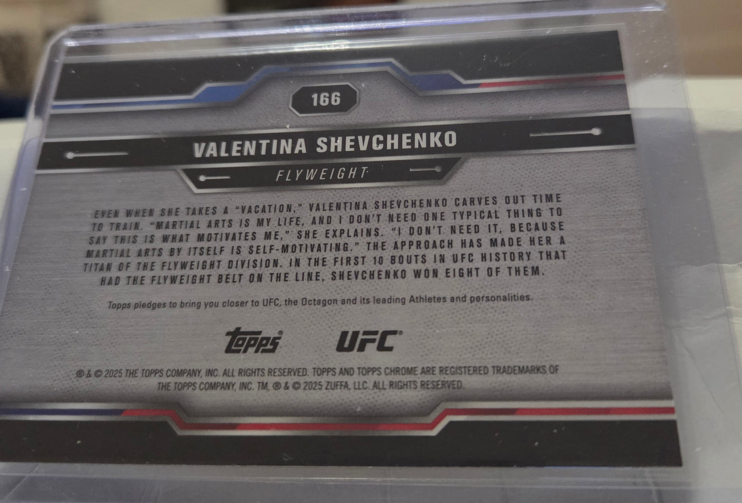 2025 Topps Chrome UFC - Valentina Shevchenko #166 Sepia Refractor