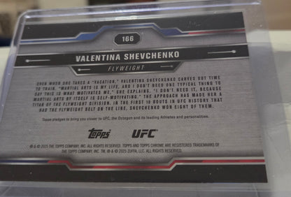 2025 Topps Chrome UFC - Valentina Shevchenko #166 Sepia Refractor
