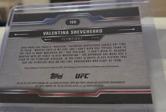 2025 Topps Chrome UFC - Valentina Shevchenko #166 Sepia Refractor