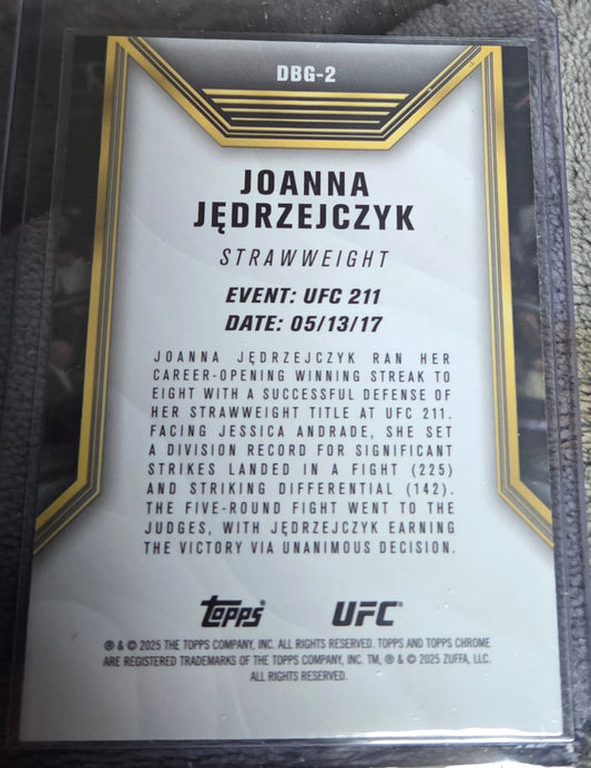 2025 Topps Chrome UFC Joanna Jedrzejczyk Dare To Be Great #DBG-2