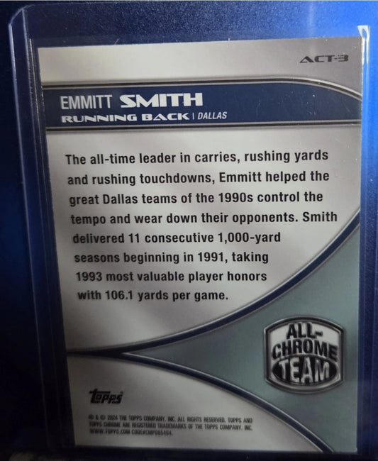 2024 Topps Chrome - All-Chrome Team Emmitt Smith #ACT-3 Pink Refractor