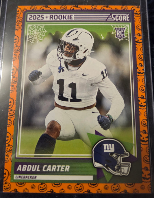 Abdul Carter Pumpkin Rookie Card-2025 Panini Score #16