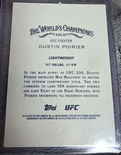 2025 Topps Chrome UFC - Allen and Ginter Dustin Poirier #AAG-29