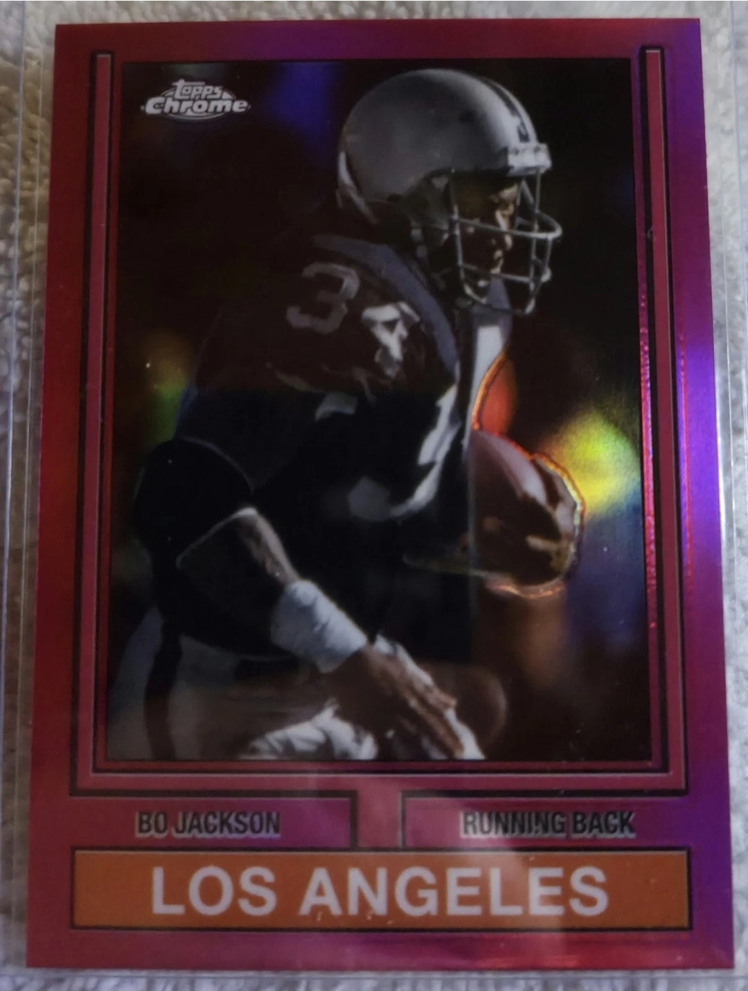 2024 Topps Chrome - 1974 Topps Football Bo Jackson #74TF-21 Pink Refractor