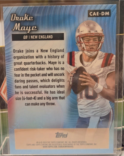 2024 Topps Chrome - All-Etch Drake Maye #CAE-DM Pink Refractor (RC)