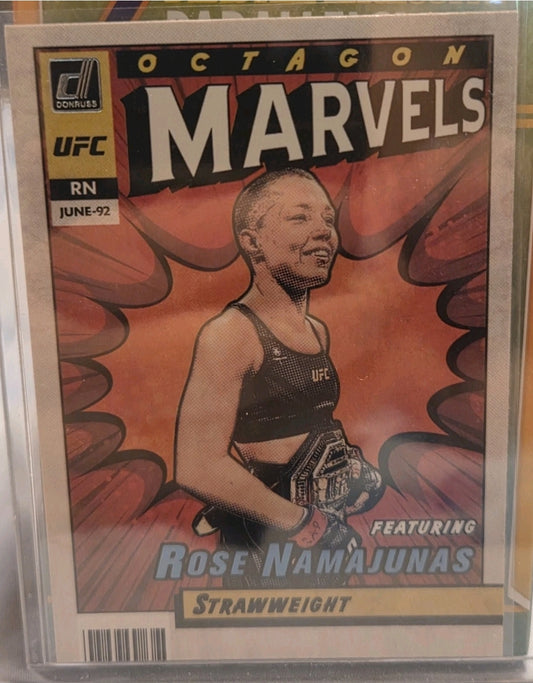 2022 Donruss Crunch Time Rose Namajunas #7 AND Octagon Marvels Rose Namajunas #9