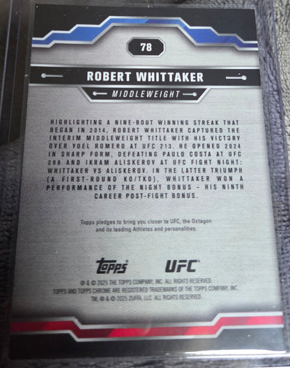 2025 Topps Chrome Robert Whittaker Sepia Refractor