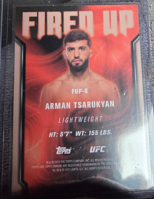 2025 Topps Chrome UFC - Fired Up Arman Tsarukyan #FUP-6