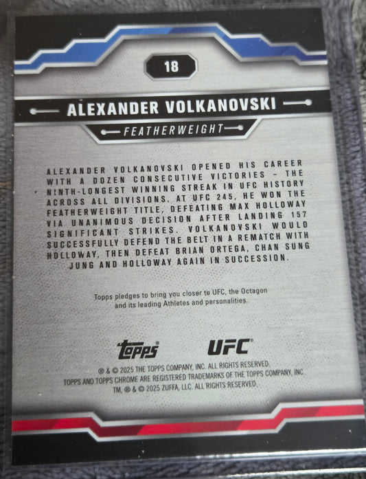 2025 Toppa Chrome #18 Alexander Volkanovski (Sepia)