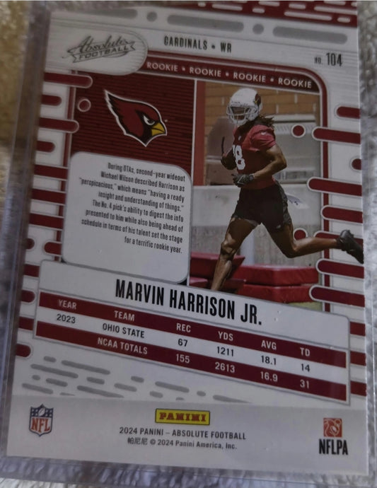 2024 Panini Absolute - Rookies Marvin Harrison Jr. #104 (RC)