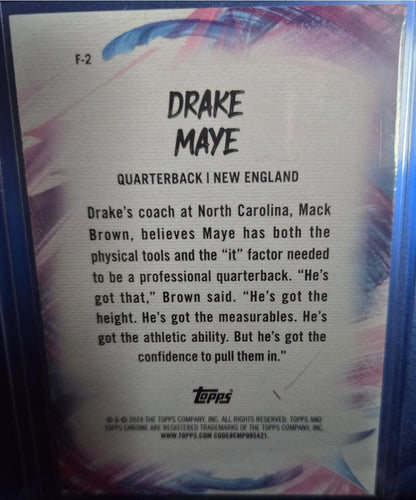 2024 Topps Chrome - Finesse Drake Maye #F-2 (RC)