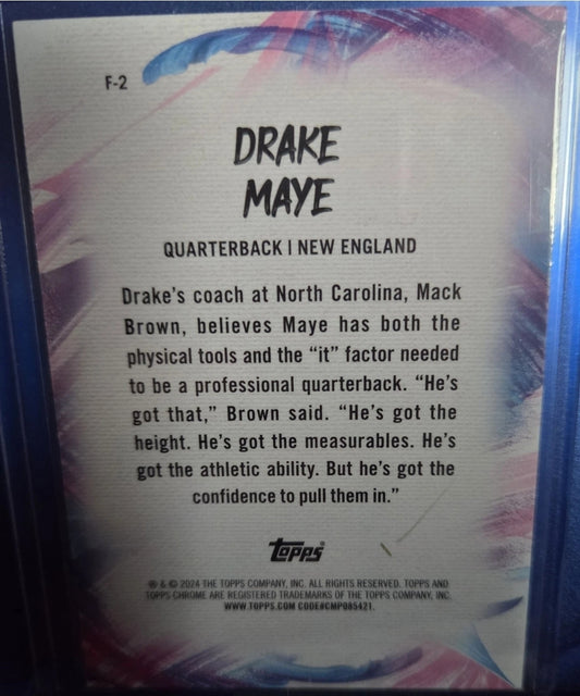2024 Topps Chrome - Finesse Drake Maye #F-2 (RC)